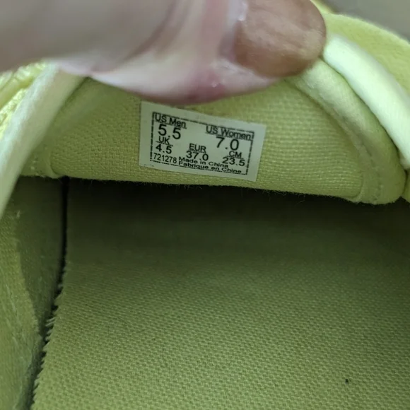 Vans Glitter Neon Green Yellow Ice Cream Low Top Shoes - Picture 7 of 7